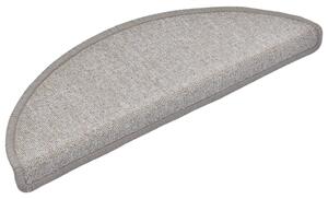 Covorașe pentru trepte scară, 15 buc., gri taupe, 65x24x4 cm