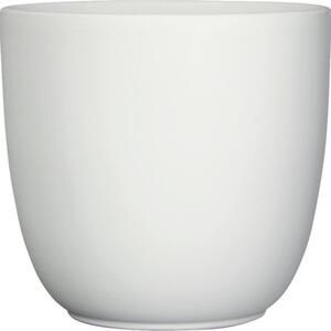 Ghiveci Tusca, ceramică, Ø 28 cm, H 25 cm, alb mat