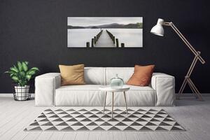 Tablou pe panza canvas Marea Podul Arhitectura Gri