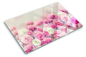 Tocător sticlă Motiv floral roz