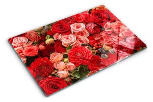 Tocător de bucătărie Model floral cu trandafiri