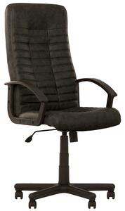 Scaun directorial HERMAN, Negru, piele ecologica