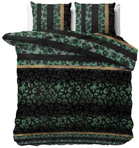 Lenjerie de pat de calitate culoarea verde și negru 140 x 200 cm