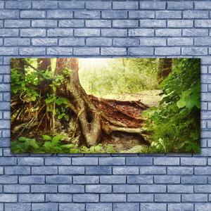 Tablou pe panza canvas Trunchi de copac Natura Brun Verde