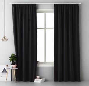 Draperie pentru dormitor culoarea neagră, 140 x 250 cm