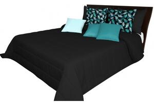 Cuvertură de pat matlasată neagră Lăţime: 75 cm | Lungime: 220 cm