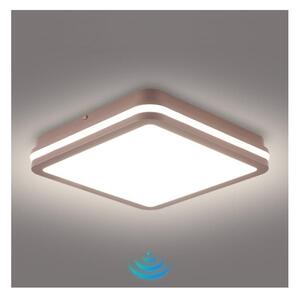 Brilagi-LED Aplica de exterior cu senzor BENE, LED 24W, 230V, 26x26 cm, maro, IP54