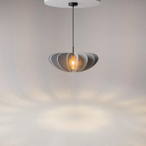 Maytoni lampă suspendată Cambio, gri, Ø 58 cm, pâslă, E27, reglabil, Gri, Camera de zi / sufragerie, Țesătură / Textil, Modern