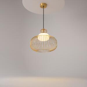 Maytoni lampă suspendată Levitation, Ø 34,5 cm, G9, alamă, reglabil, Auriu / Alamă, Camera de zi / sufragerie, Metal, Design