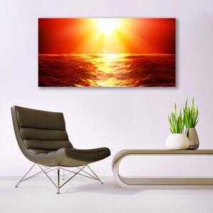 Tablou pe panza canvas Sun Sea Peisaj Galben Portocaliu