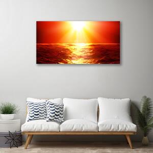 Tablou pe panza canvas Sun Sea Peisaj Galben Portocaliu