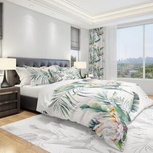 Lenjerie de pat cu un model floral frumos 3 părți: 1buc 160 cmx200 + 2buc 70 cmx80