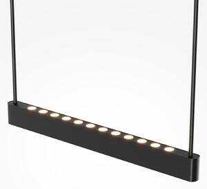 Maytoni Ambience Lampă suspendată LED, Ø42cm, metal, alb/negru, reglabil, Negru, Camera de zi / sufragerie, Metal, Design