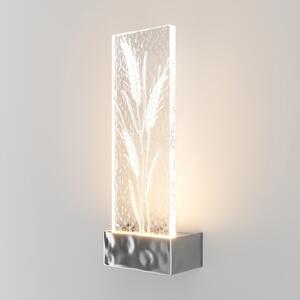 Maytoni Aplică de perete cu LED Ornate, crom/limpede, înălțime 31 cm, sticlă, Transparent, Camera de zi / sufragerie, Sticlă
