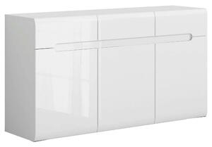 Comoda AZTECA TRIO, alb, 150x41x84 cm