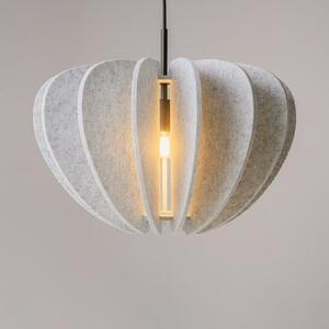 Maytoni lampă suspendată Cambio, alb, Ø 47,5 cm, pâslă, E27, reglabil, Alb, Camera de zi / sufragerie, Țesătură / Textil, Modern