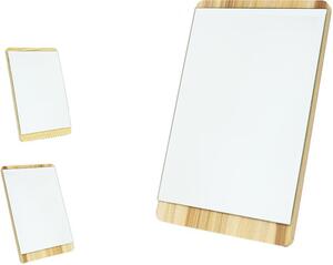 Oglina de masa, cadru din lemn, dreptunghiulara, 25.5x17 cm