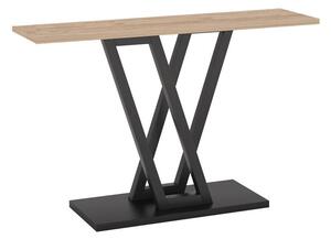 Consola Model Wirmo, Natur/Negru, 110x30x80 cm