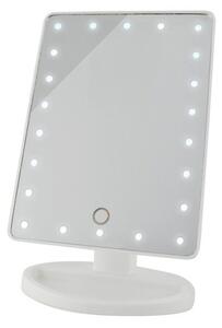 Oglinda LED, 22 LED-uri, intrare USB, unghi reglabil, picior sustinere, universala, 11,9x16,3x27 cm