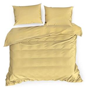 Lenjerie de pat exclusiv galbenă pe două fețe 3 părți: 1buc 160 cmx200 + 2buc 70 cmx80