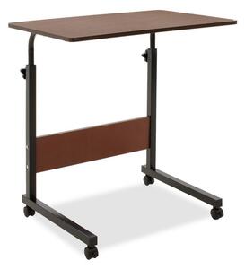 Birou ajustabil Pako World, model Piper, 60x69-90x40 cm, Stejar inchis/Negru