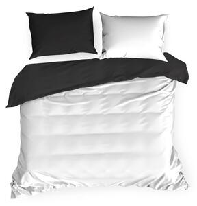 Lenjerie de pat alb-negru de lux pe ambele părți 3 părți: 1buc 160 cmx200 + 2buc 70 cmx80