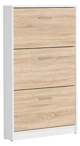 Pantofar NEPO PLUS, stejar sonoma/alb, PAL laminat, 70x18x121 cm