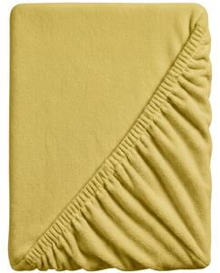 Cearsaf Cocolino microplus cu elastic SOFT 90x200 cm mustar