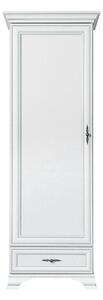 Dulap alb living IDENTO, PAL, cu o usa si un sertar, 70x43x210 cm