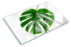 Tocător din sticlă Frunze de Monstera