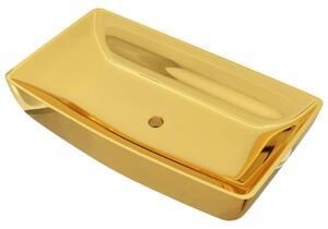 Chiuvetă de baie, auriu, 71 x 38 x 13,5 cm, ceramică