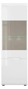 Vitrina AZTECA TRIO REG1W1D-19-6, alb, PAL/sticla securizata, 60x41x19