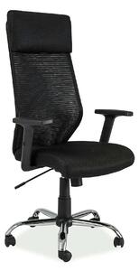 Scaun de birou Q-211, negru, stofa mesh/metal, 69x46x115/124 cm
