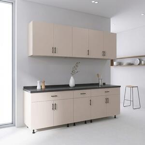 Set Bucatarie Modulara 200 cm, Culoarea CASMIR, Pal 18mm, Blat Termorezistent