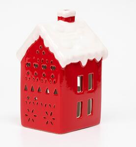 Lampă LED în formă de casă, 13 cm, roșie