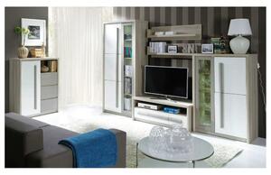 Mobila living clasic modern ROMA A, stejar ferrara/alb, PAL laminat, c