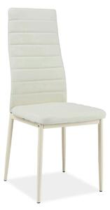 Scaun tapitat H261 BIS, crem, piele ecologica/metal, 40X38X96 cm