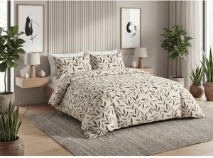 Lenjerie de pat din bumbac Renforcé LIOLE crem cu buzunar hotelier Dimensiune lenjerie de pat: 70 x 90 cm | 140 x 200 cm