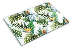Tocător de bucătărie Frunze și flori tropicale