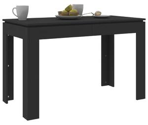 Masă de bucătărie, negru, 120 x 60 x 76 cm, PAL
