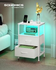 Noptiera Songmics Alb 39.6x30x60.4 cm