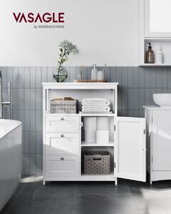 Dulap depozitare baie Vasagle Alb 60x30x80 cm