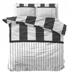 Lenjerie de pat unică din bumbac cu dungi 200 x 220 cm 200x220