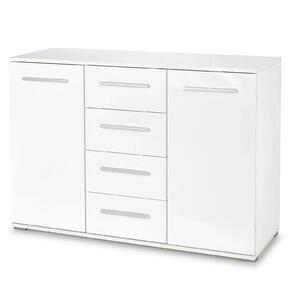 Comoda LIMA KM4, alb, PAL, 116x40x82 cm