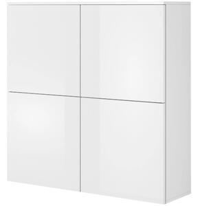 Dulap LIVO KM100, alb, cu 4 usi, 100x29x100 cm
