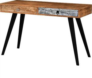 Masa birou MEZO B1, maro/negru, PAL laminat/otel, 120x39x73 cm