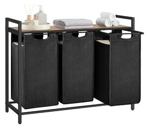 Cos de rufe, Vigo, Negru, 92.5x33x72cm