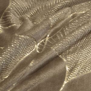 Cuvertură de pat frumoasă bej cu imprimeu auriu Lăţime: 150 cm | Lungime: 200 cm