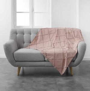 Pătură moale din bumbac roz 125 x 150 cm