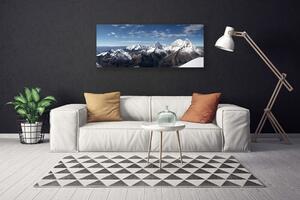 Tablou pe panza canvas Munții Peisaj Alb Gri
